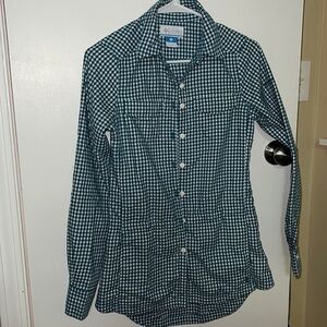 Blue and white Colombia womens flannel button down size xs
